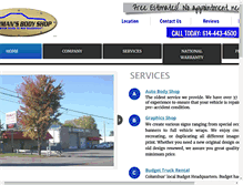 Tablet Screenshot of gormansbodyshop.com